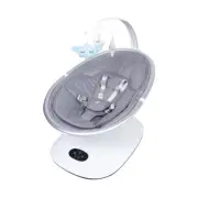 Bebecare Cool Grey 0+ 68x75cm Serene Cradle/Rocker/Bassinet Electric Baby Swing
