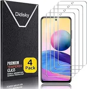 Didisky [4 Pack] Tempered Glass Screen Protector for Xiaomi Redmi Note 10 5G,Motorola Moto G14/G54/G54 Power/Moto G32, Anti Scratch, 9H Hardness, No Bubbles, HD, Case Friendly, Transparent