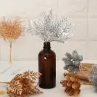 Decorations Artificial Pine Branch Gold Silver Simulation Flower Faux Plant