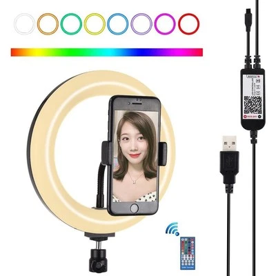 7.9 Dual Colour Led Ring Light With Usb Dimmable For Vlogging And Photography