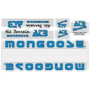 Mongoose - 1986 ATB - Blue Decal set - old school bmx