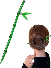 Qkbuza Asian Hair Sticks - Bamboos Shape Hair Chopsticks for Women | Elegant Decorative Hairpin Bun Holder Headpieces for Women Teens Daily Use Tea Art Display Banquet Etiquette