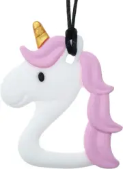 Unicorn Chew Necklaces for Sensory Kids Girls，Silicone Chewing Pendant Teethi...
