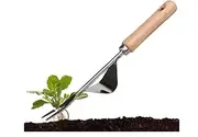 Hand Weed Remover Tool,Stainless Steel Manual Root Weeding Fork,Wood Ergonomic Handles Weeding Tools Y-Shape Weed Puller Remover for Garden Yard Patio Block Paving Transplanting Digging Tools