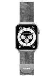 Laut Silver Apple Watch Band 38/40mm Steel Woven Mesh Loop Magnetic Clasp