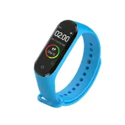 Smart Color Screen M4 Watch label Blood Pressure Monitor Men And women Sports Tracker Pedometer Bracelet - SkyBlue