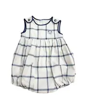 Petite Maison Kids Checkered Linen Romper