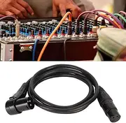 XLR Angle Cable, 90 Degree XLR Right-Angle Male to Straight Female Microphone Extension Cable, 3Pin XLR Right Angle Male to Female Balanced Cable for Microphone Mixing Boards (4.9ft)