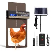 Automatic Chicken Coop Door Solar Powered 4 Modes Alloy Steel Coop B8W6