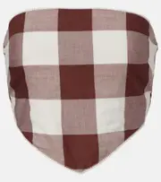 [Posse] Posse Callie gingham cotton crop top UK 8 multicoloured