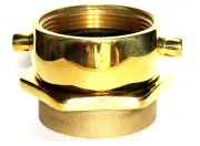 FIRE HYDRANT FDC FEMALE SNOOT SWIVEL 2½" NPT x 2-1/2" SWIVEL NST POLISH BRASS