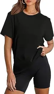 [OFEEFAN] Workout Tops for Women UPF 50+ Breathable Quick Dry Loose Fit T Shirt Outdoor Yoga Running Hiking Gym Tee Top