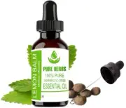 Pure Herbs Lemon Balm 100% Pure & Natural Melissa officinalis Essential Oil