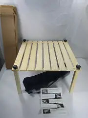 Roll-Up Wooden Picnic Camping Table Outdoor Portable Beach Table 23x23x13