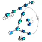 4 Piece Australian Triplet Opal Set Necklace and Earrings in Sterling Silver