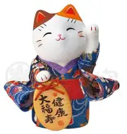 NAGAI JAPAN MITOUKAN 7418 Japanese Kimono Maneki Neko Beckoning Cat Lucky White