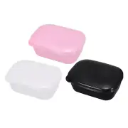 Soap Holder, 3 Pack Bar Soap Dish Container Travel Soap Case, Black White Pink