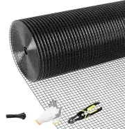 Tongmo Black Hardware Cloth, 1/2 inch 24'' x 100'Chicken Wire Fence, 19 Gauge...