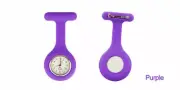 Silicone Nurse Brooch Tunic Fob Watch Nursing Nurses Pendant Pocket Watch PURPLE