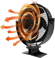 Heat Stove Fan - Thermal Wood Stove Fan, Manual Fireplace Heated Fan, Non-Electric Rotating Stove Fan with Protective Cover, Wood Stove Fan for Block Burners, Wood Burners, Pellet Stoves