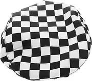 [FRCOLOR] Checkered Print Chef Hat Unisex Baking Cap for Kitchen Food Service and Catering Hotels Cafes and Restaurants Enhance Chef Identity and Versatile Image