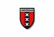 Patch printed shield embroidery border badge souvenir flag city county amsterdam
