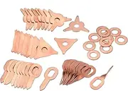 CHUANFENG 48 Pcs/Set Stud Welding Kit Accessories Straight Twisted Dent Pulling Rings Hook Washer Round Star Pad Uni Spotter Starter Kit