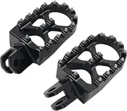 YEJIANGHUA Motorcycle Wide Foot Pegs FootRest Footpegs Rests Pedals Compatible With Suzuki DRZ400S DRZ400SM DRZ 400S 400SM 2000-2021 Aluminum Natural(Black)