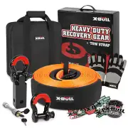 NNEDSZ 4WD Recovery Kit Snatch Strap Hitch Receiver Bow Shackles Lock Off Road