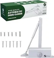 Automatic Door Closer - Hold Open Feature - Adjustable Hydraulic Heavy Duty Door Closer for Commercial and Residential Use - Quick and Easy Installation on Interior and Exterior Doors