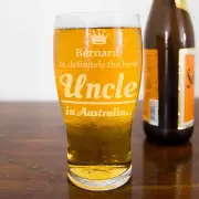 The Best Uncle Personalised Beer Glass 570ml