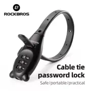 ROCKBROS Portable Zip Tie Lock Motorcycle Bicycle Helmet Lock 3 Digit Password