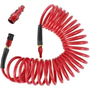 Polyurethane Recoil Air Hose 25FT Wear-Resistant PU Air Hose with Bend beXGx