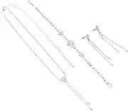 [LIFKOME] 1set Bridal Jewelry Set Rhinestone Necklace Tassel Earrings Wrist Chain for Wedding for Bridesmaids Elegant Accessories for Special Occasions