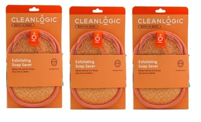 BL Clean Logic Bath & Body Exfoliating Soap Saver X 3 Packs