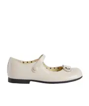Gucci Kids Logo Embellished Ballet Flats 30,31 White