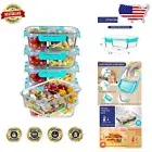 5-Pack 36 OZ Airtight Glass Meal Prep Containers with Lids - Eco-Friendly Set