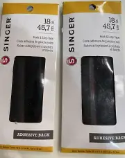 Singer Adhesive Back Hook Loop Tape 18" Each Lot of 2