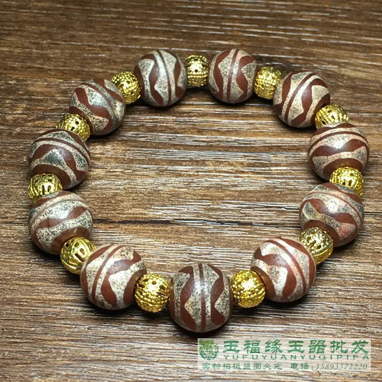 嚴選達洛雙虎牙天珠，老古法隨型珍藏款，強