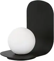 Beacon Lighting Attica 1 Light Table Lamp in Black with Matte Glass Shade