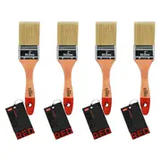 4x Jasart Elevate Red Hog Art Painting Flat Nylon Mix Brush 2"/50mm WHT Bristle