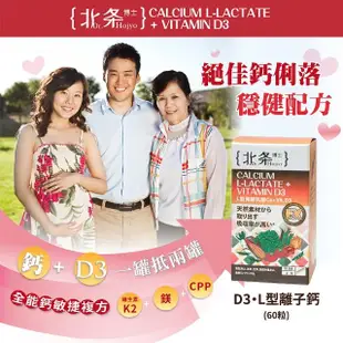 【Dr.Hojyo 北  博士】L型發酵離子乳酸鈣+D3 60粒x3入組(共180粒)