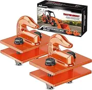Nilight 2PCS Tractor Bucket Grab Hook 3/8'' Heavy Duty Drop Forged Steel Bolt On Grab Hook Zinc-Coated Cast Tow Hook Max 15000 LBS Orange