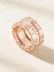 [Chopard] Chopard - Ice Cube 18-karat Rose Gold Diamond Ring - 54 54 Gold