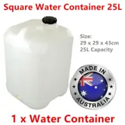 Square Plastic Water Bottle 25L Cube Storage Container 29x29CM Drink Gallon AU
