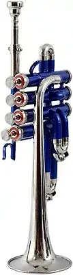 CHRISTMAS SALE Piccolo Trumpet Bb BLUE NickeL With Case Mouthpiece Nicely Tuned