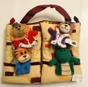 Discovery Toys Castle Theatre & 4 Royal Animal Finger Puppets - Vintage/Rare