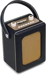 Portable DAB Radio with 20 Hours Playtime, Bluetooth Radio, Mains and Battery Operated, Alarm Clock Radio FM Radio, 60 Presets, Headphone Jack, Clock/Kitchen Radio, Retro Radio, Lemega CR9