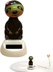 Solar Powered Dancing Sloth, Animal Car Bobblehead, Sloth Swing, Automatic Shaking Hand for Thee, Table, Car, Dashboard