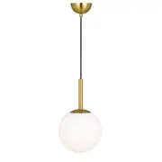 Bailey Gold Opal Glass Ball Pendant Light